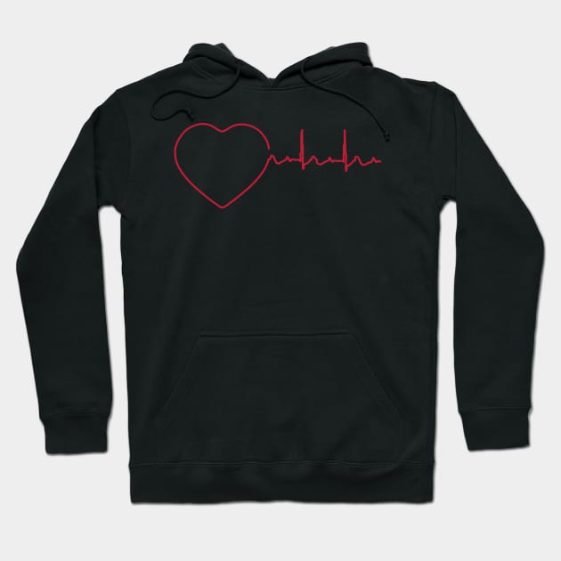 Red Heart Line Hoodie by RPMELO